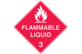 Dangerous Good Sign Flammable Liquid 3 White