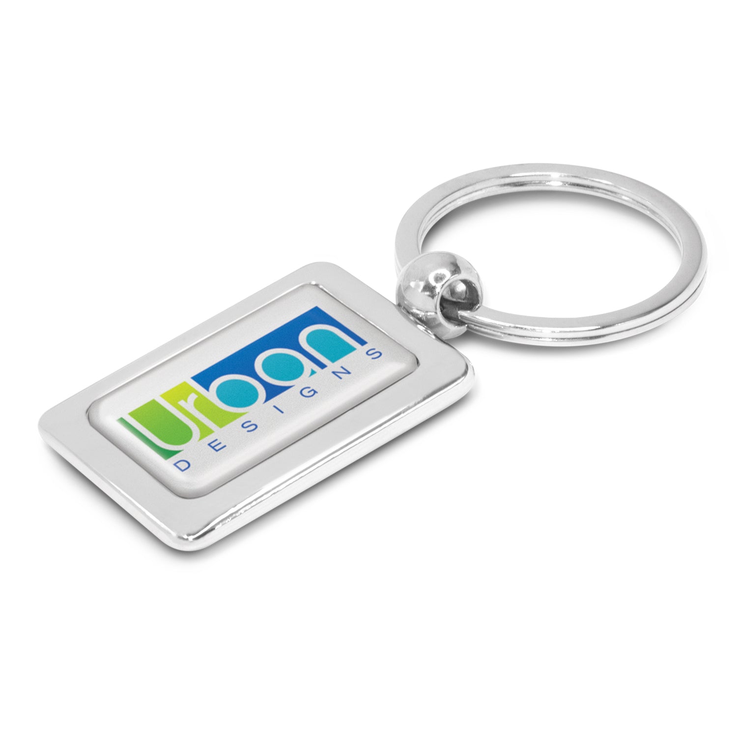 Rectangular Metal Key Ring (2)
