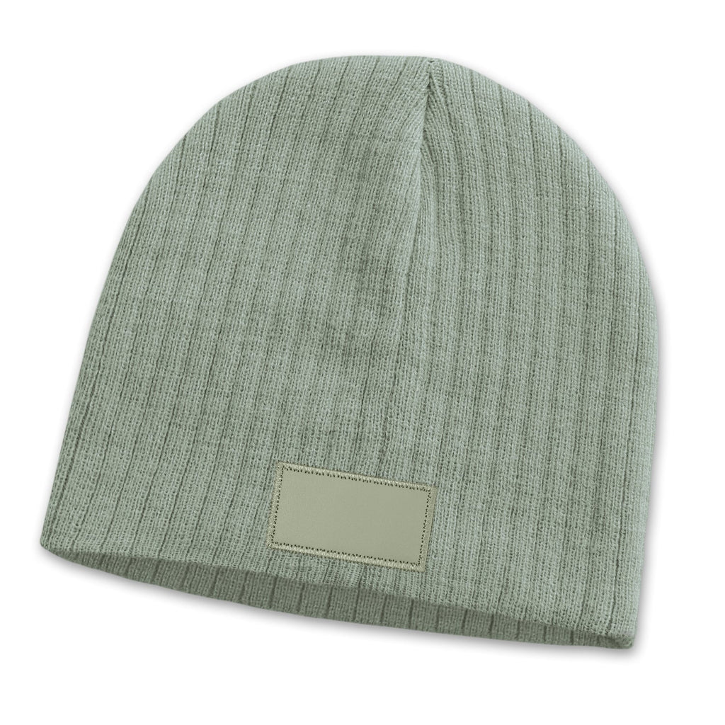 Nebraska Cable Knit Beanie with Patch (2)