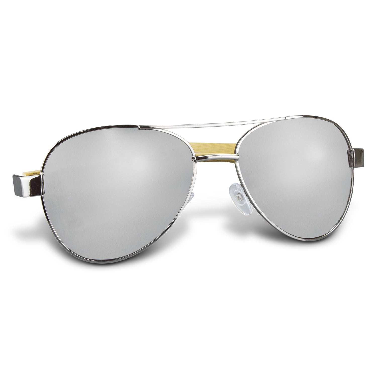 Aviator Mirror Lens Sunglasses - Bamboo (3)