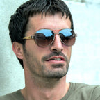 Aviator Mirror Lens Sunglasses - Bamboo (5)