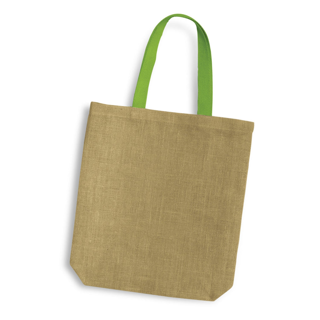 Thera Jute Tote Bag - Coloured Handles (5)