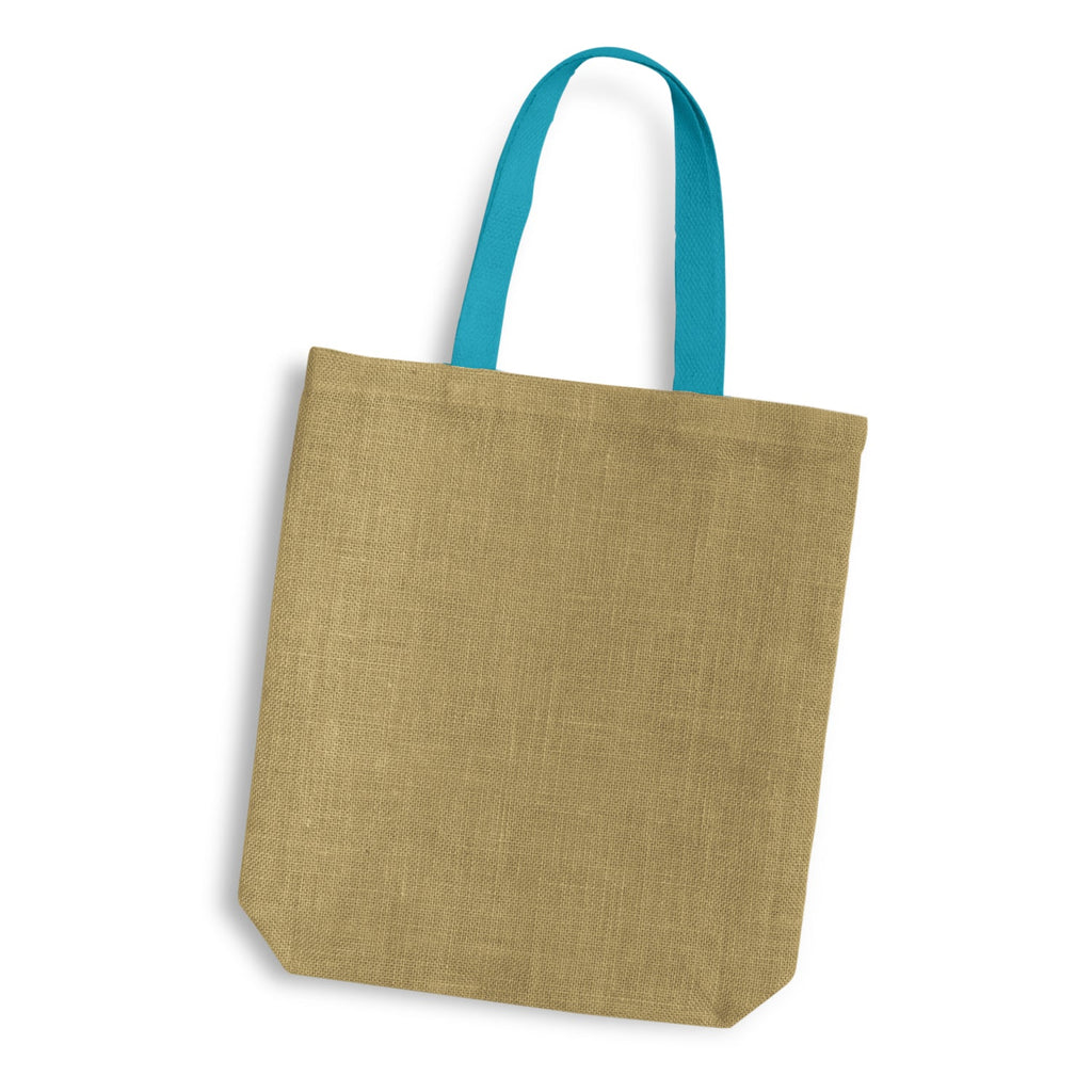 Thera Jute Tote Bag - Coloured Handles (7)