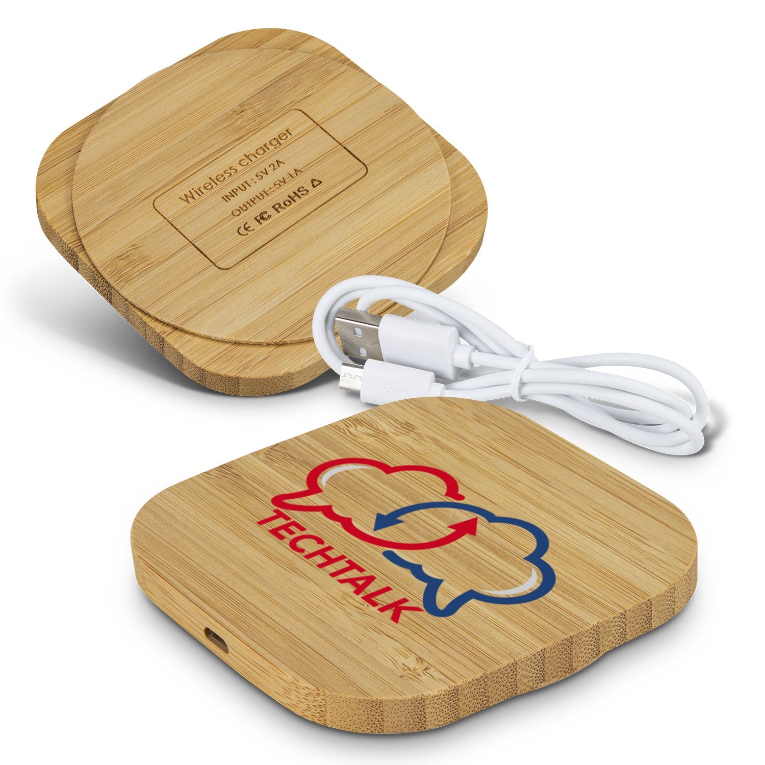 Vita Bamboo Wireless Charger - Square (2)
