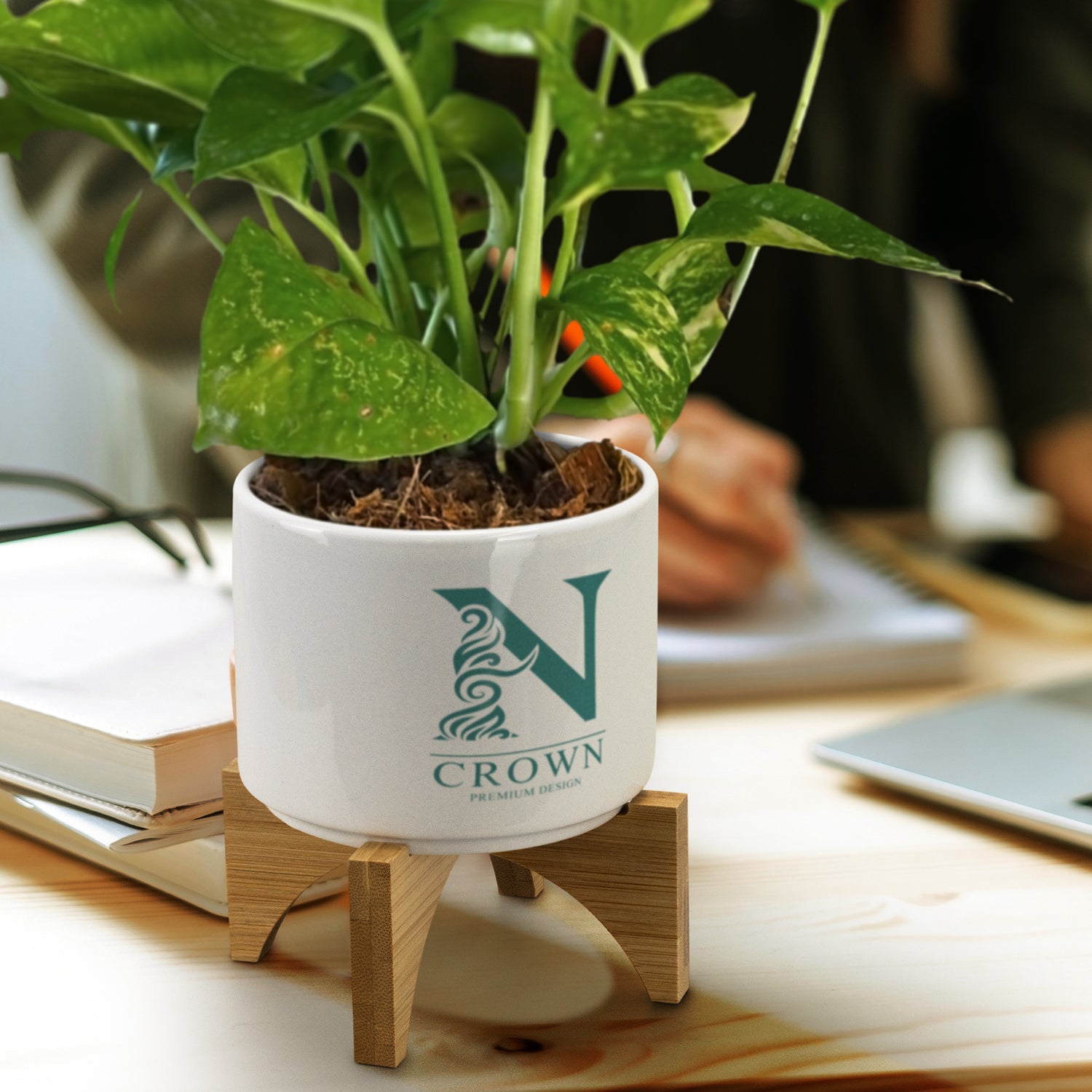 Planter with Bamboo Base (6)