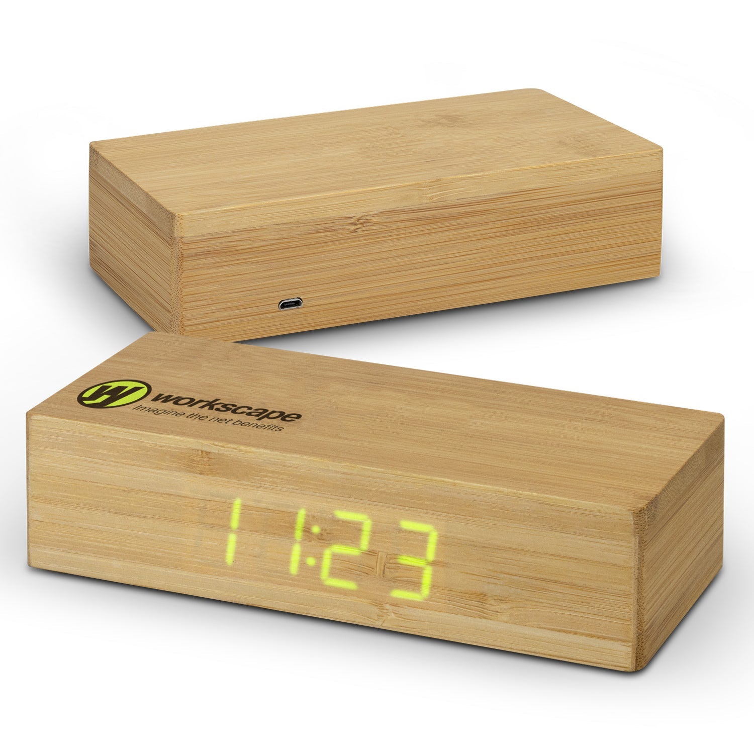 Bamboo Wireless Charging Clock (2)