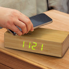Bamboo Wireless Charging Clock (6)