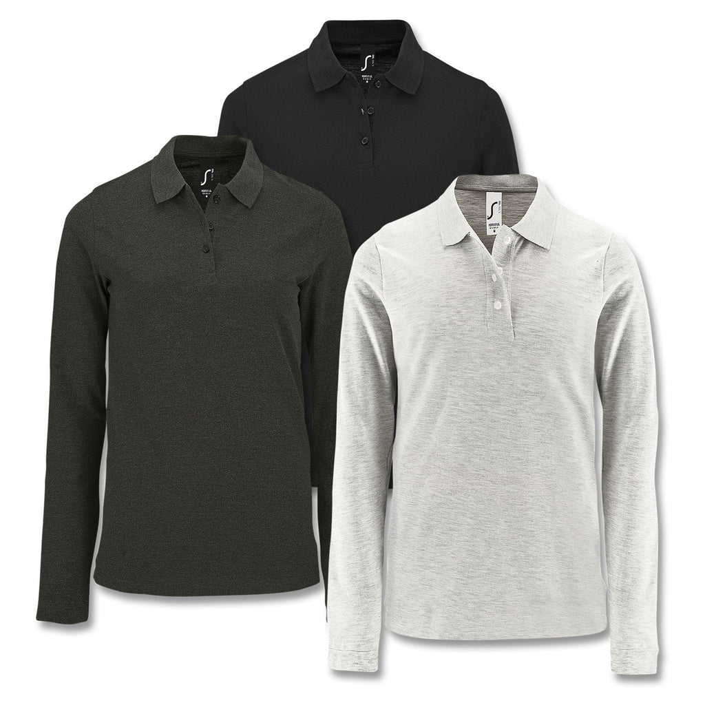 SOLS Perfect Women's Long Sleeve Polo (5)