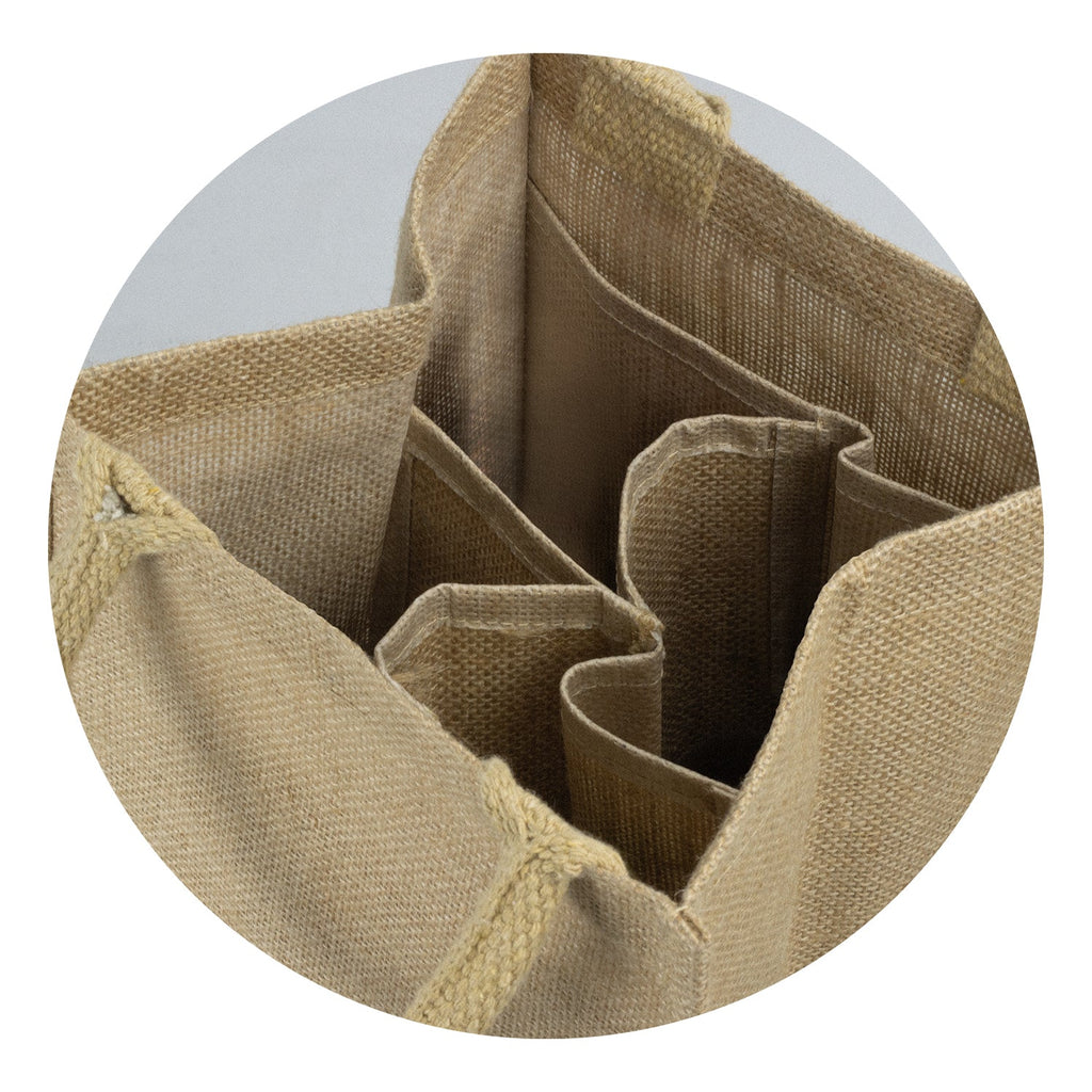 Jute Four Bottle Wine Carrier (3)