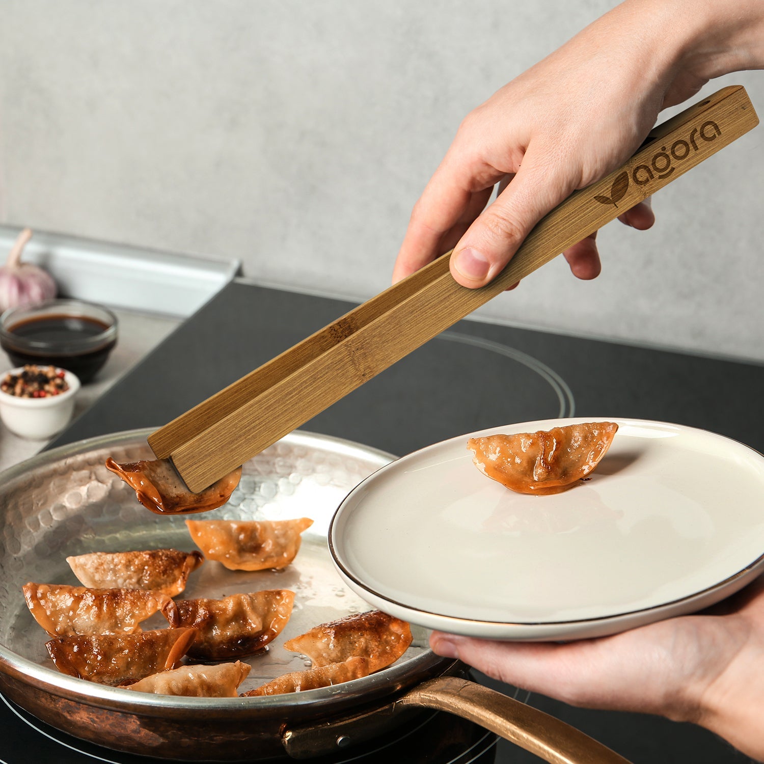 NATURA Bamboo Serving Tongs (5)
