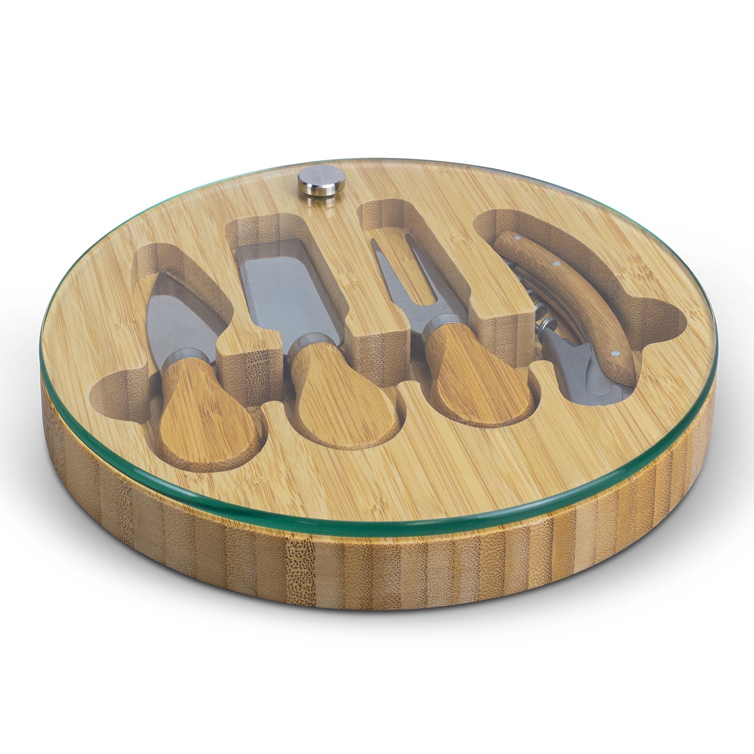 NATURA Glass & Bamboo Cheese Board (3)