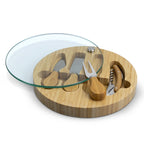 NATURA Glass & Bamboo Cheese Board (4)