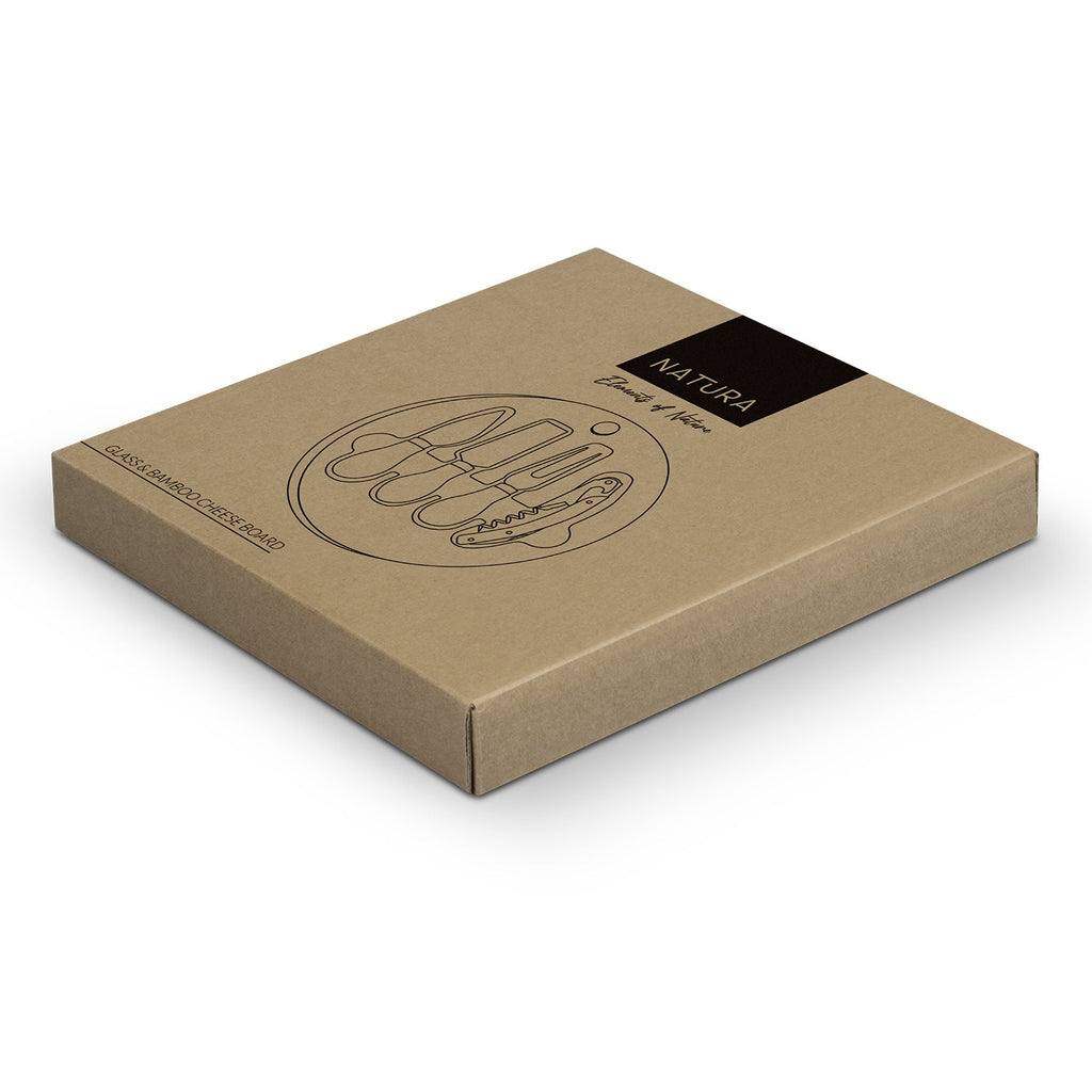 NATURA Glass & Bamboo Cheese Board (5)