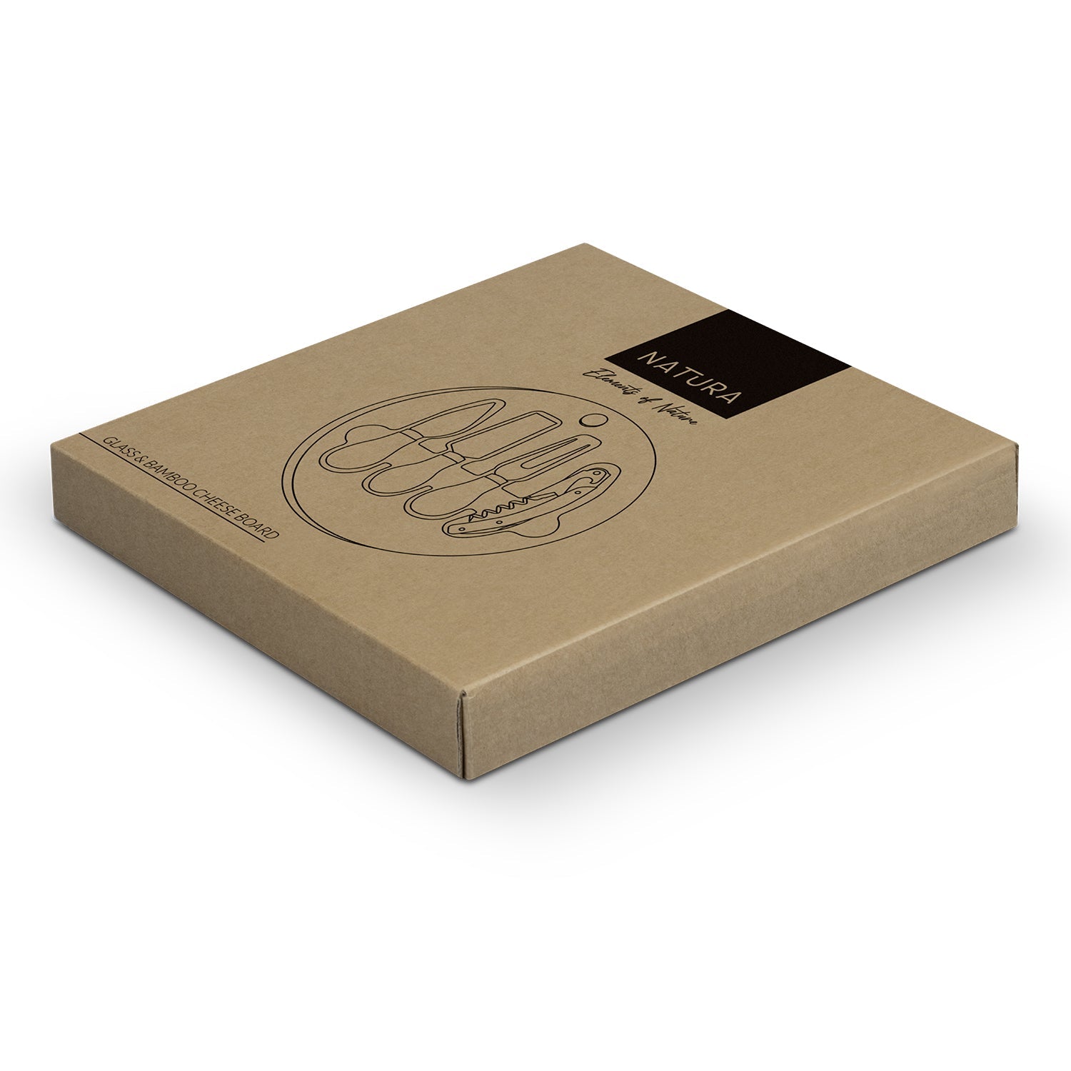 NATURA Glass & Bamboo Cheese Board (5)