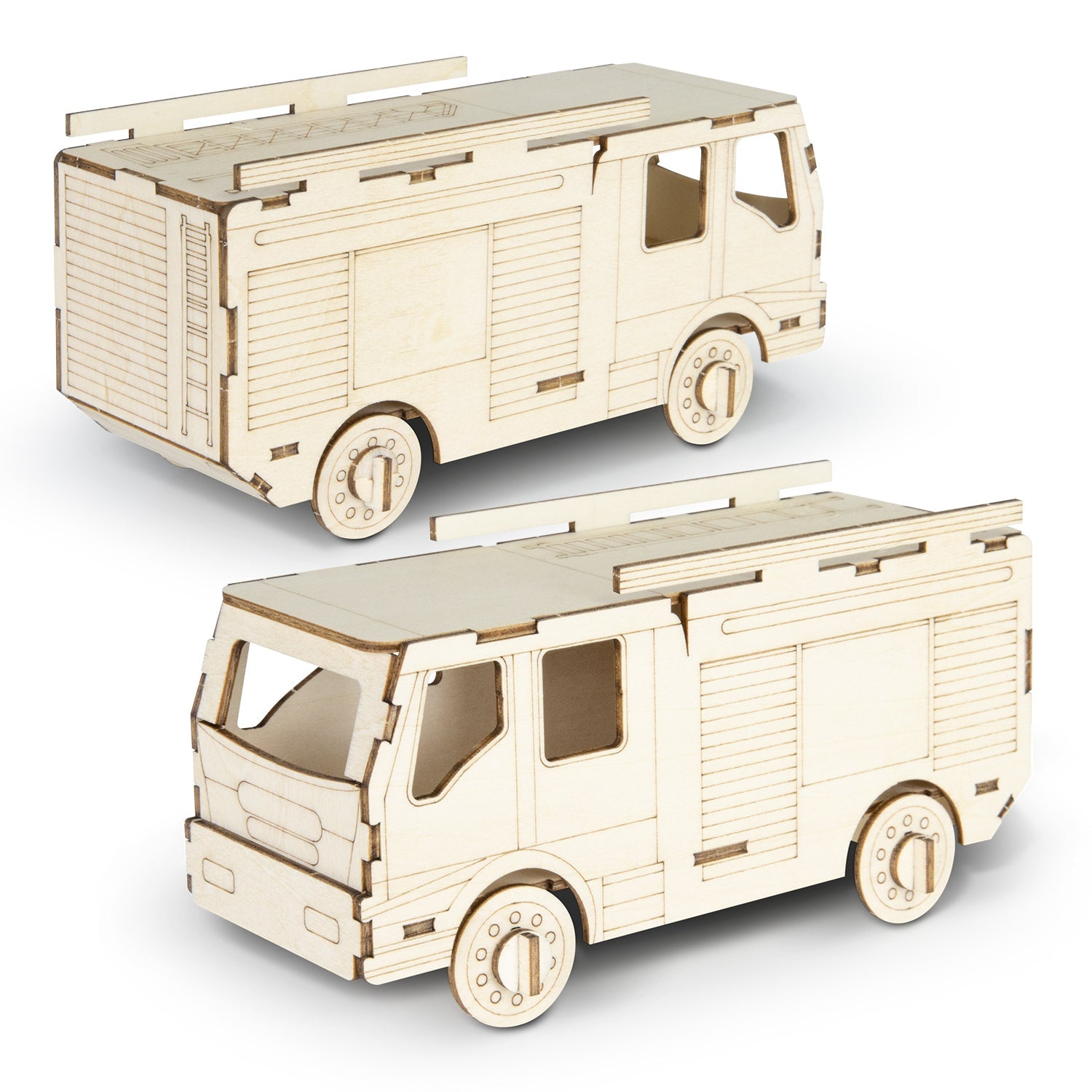 BRANDCRAFT Fire Truck Wooden Model (3)