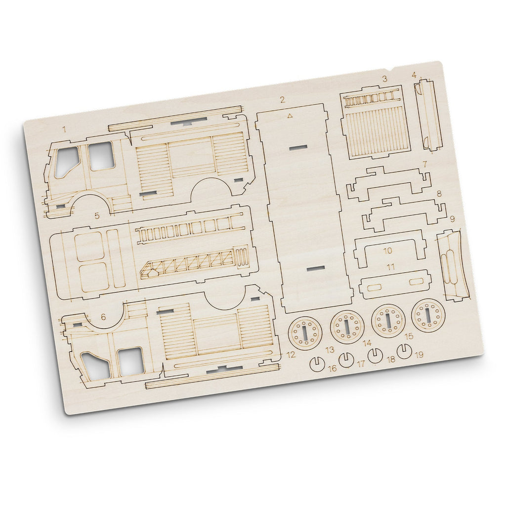 BRANDCRAFT Fire Truck Wooden Model (4)