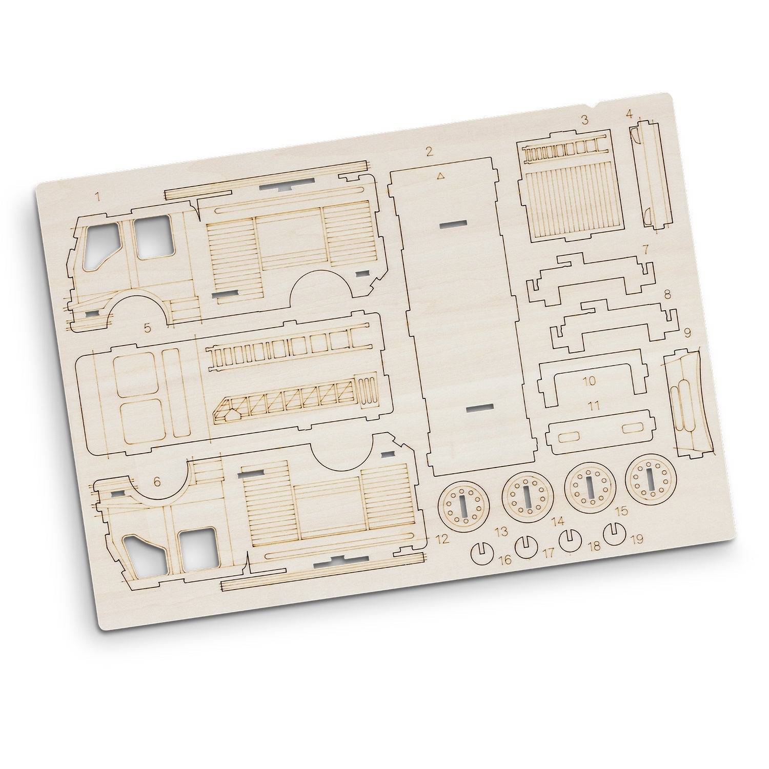 BRANDCRAFT Fire Truck Wooden Model (4)