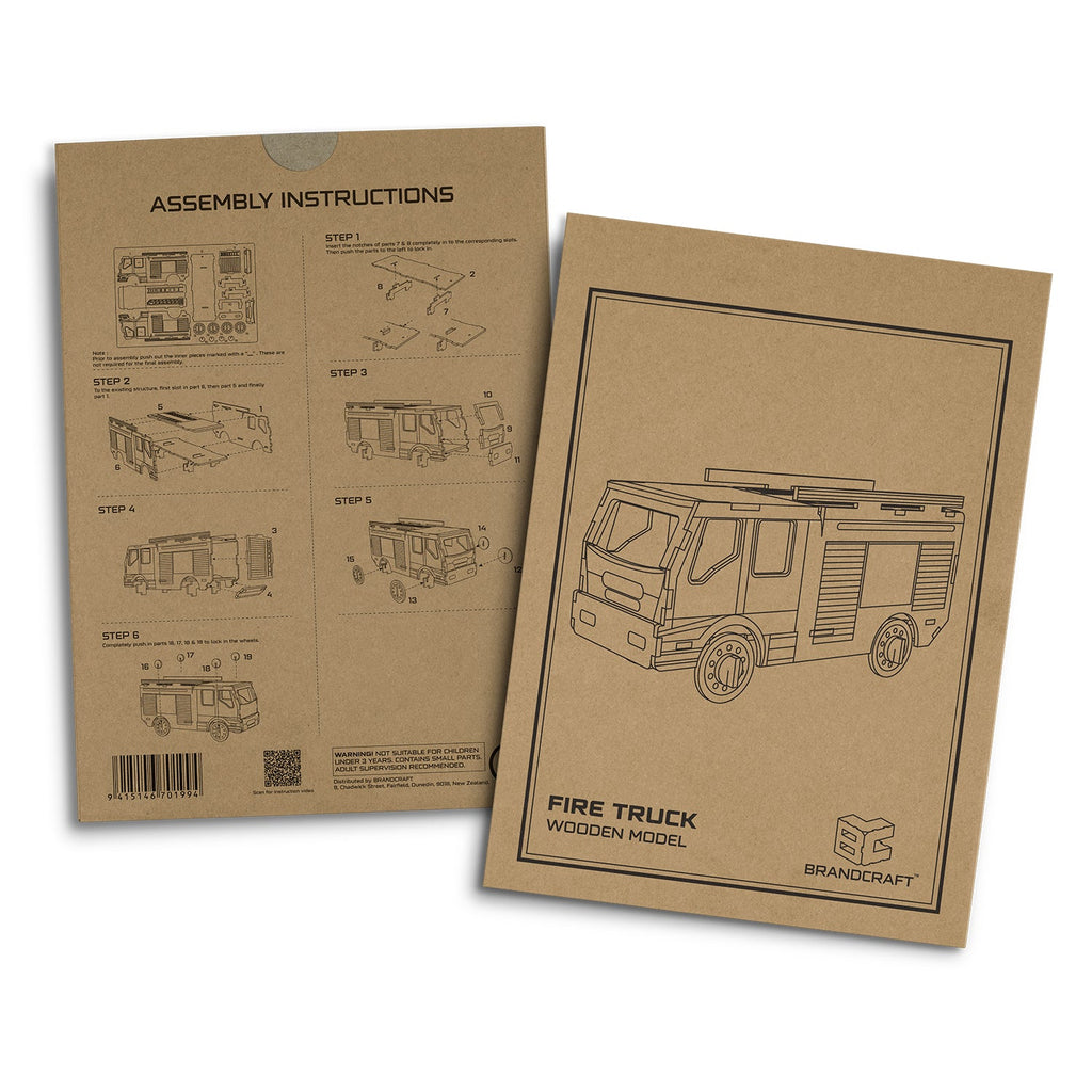 BRANDCRAFT Fire Truck Wooden Model (5)