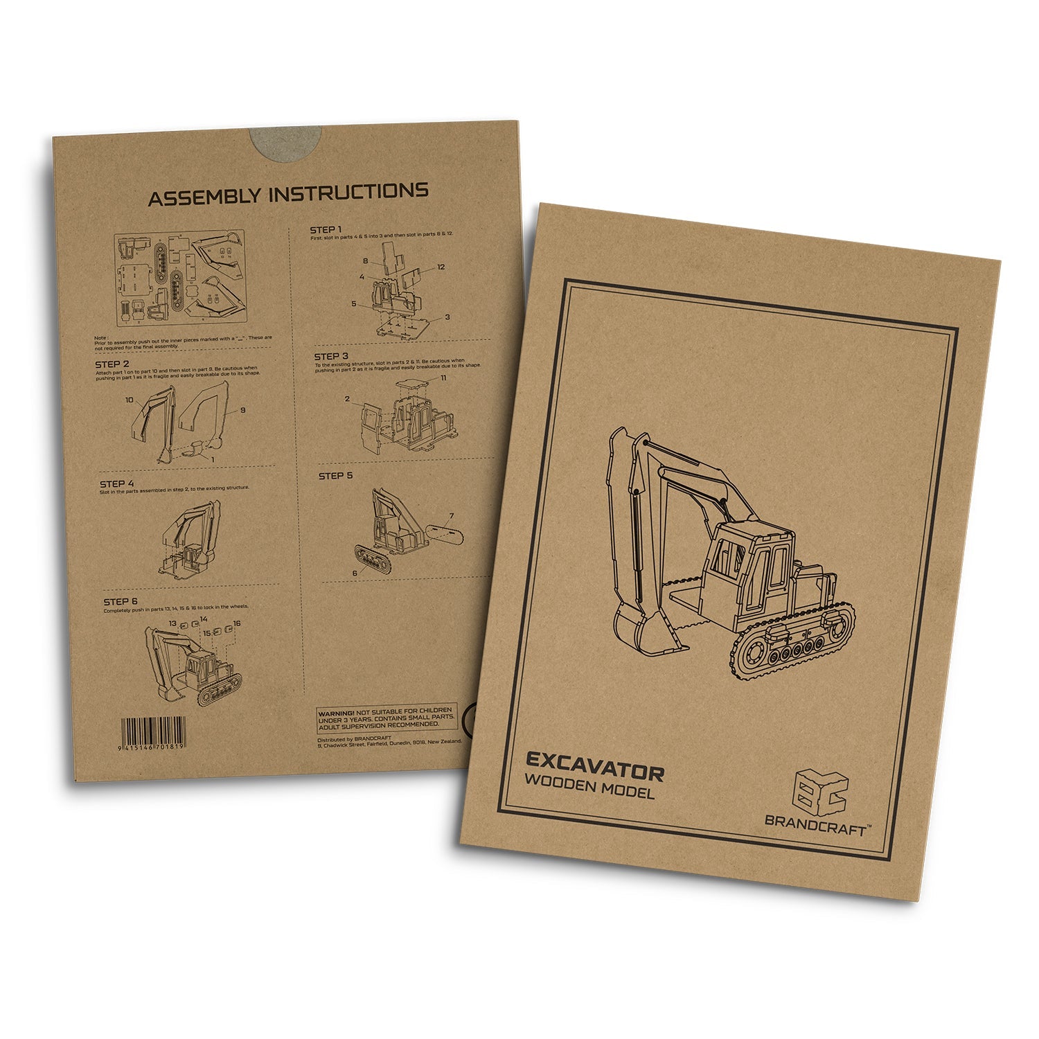 BRANDCRAFT Excavator Wooden Model (5)
