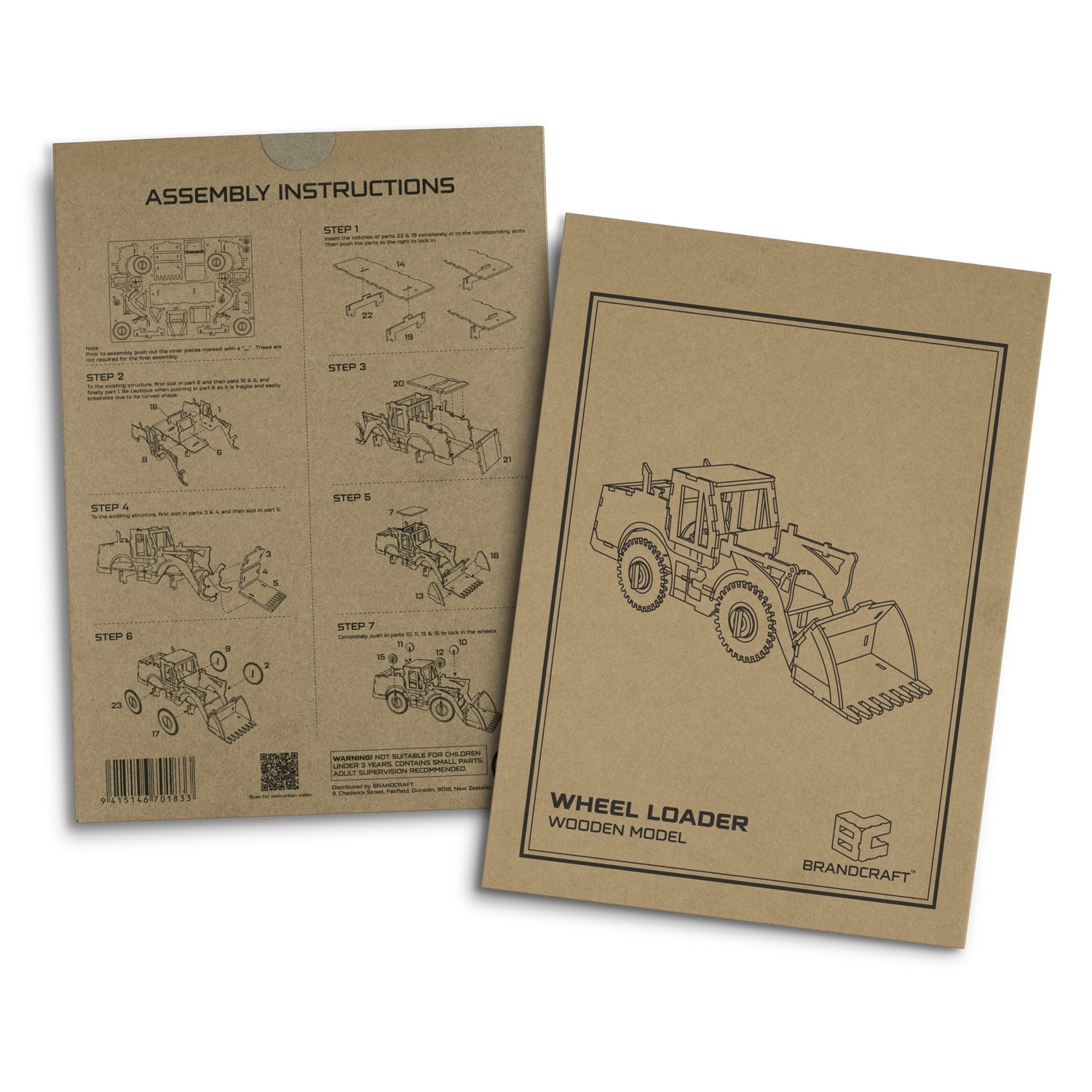 BRANDCRAFT Wheel Loader Wooden Model (5)