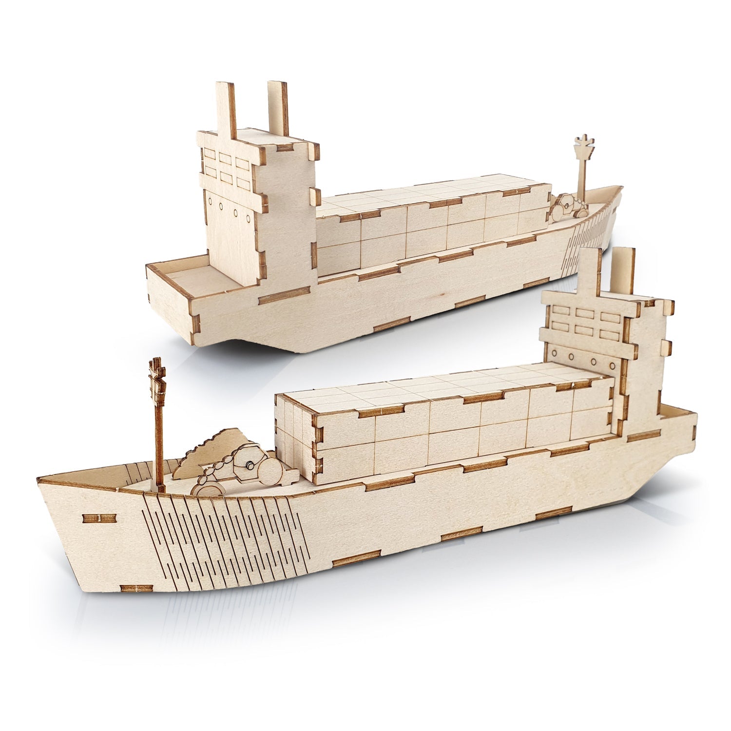 BRANDCRAFT Cargo Ship Wooden Model (3)