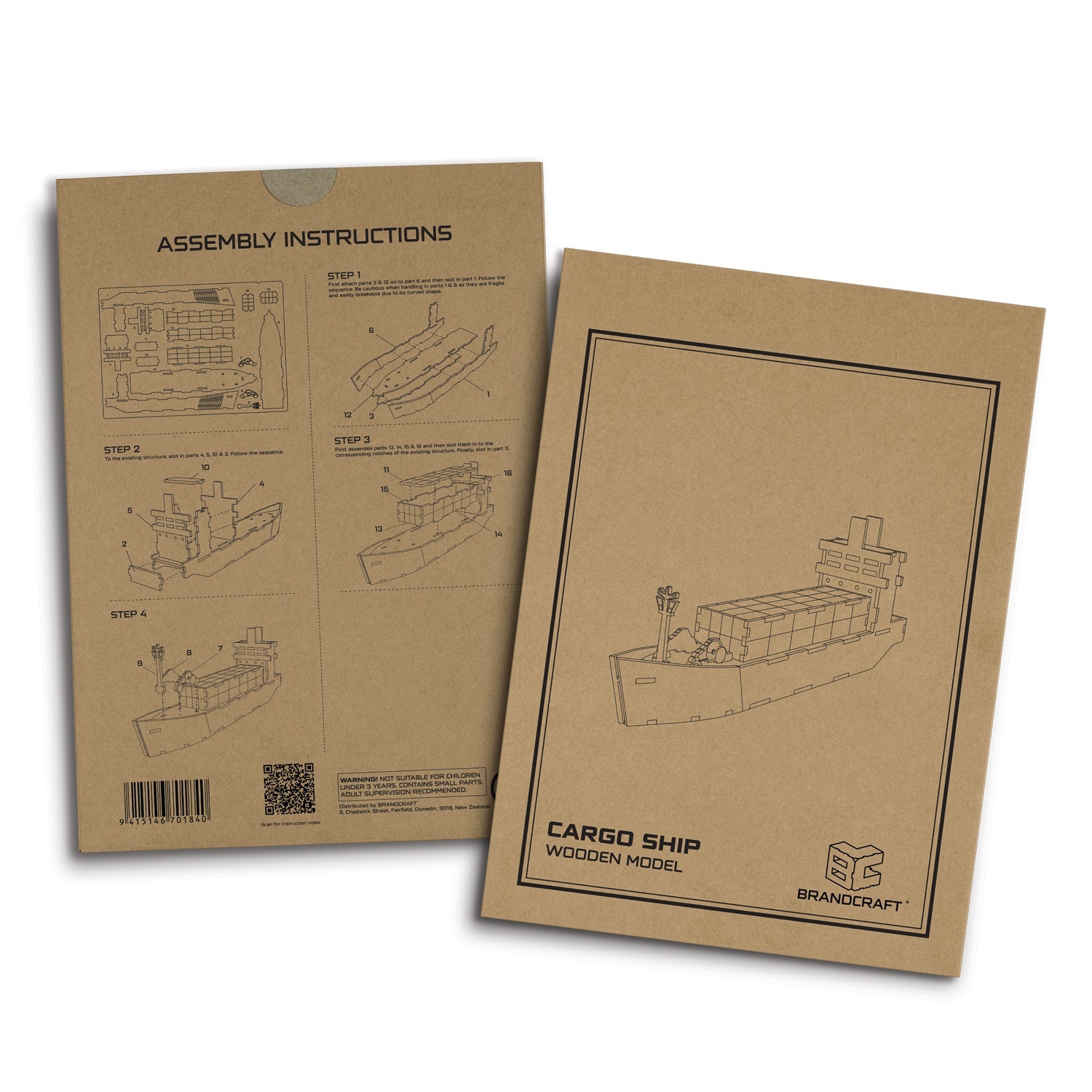 BRANDCRAFT Cargo Ship Wooden Model (5)