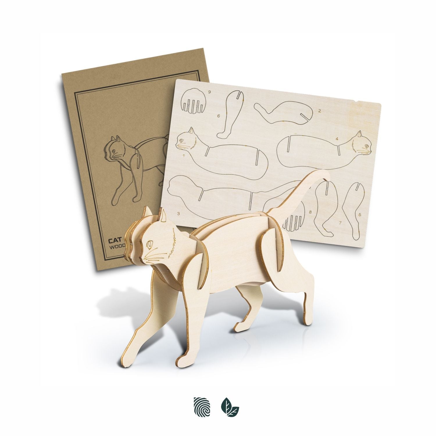 BRANDCRAFT Cat Wooden Model