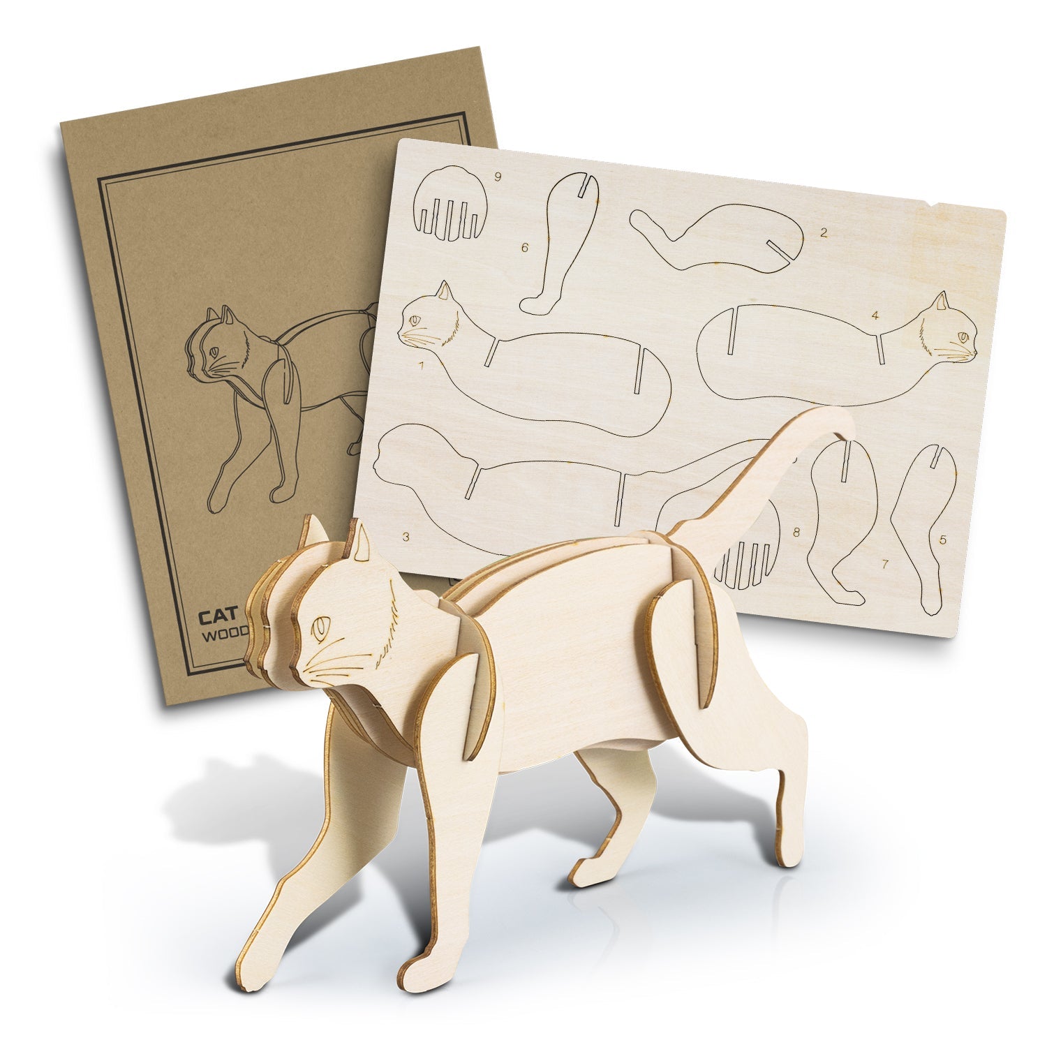 BRANDCRAFT Cat Wooden Model (2)