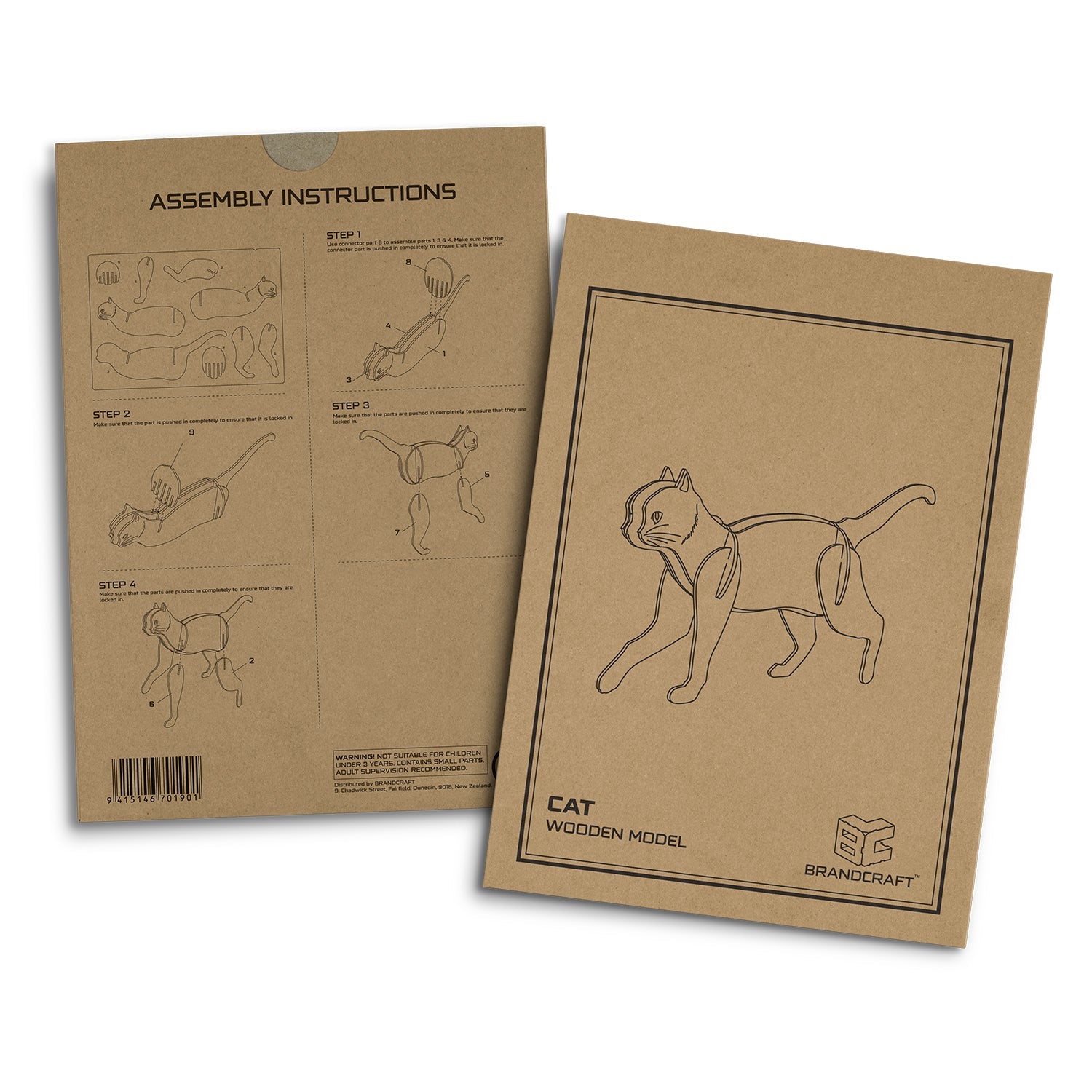 BRANDCRAFT Cat Wooden Model (5)