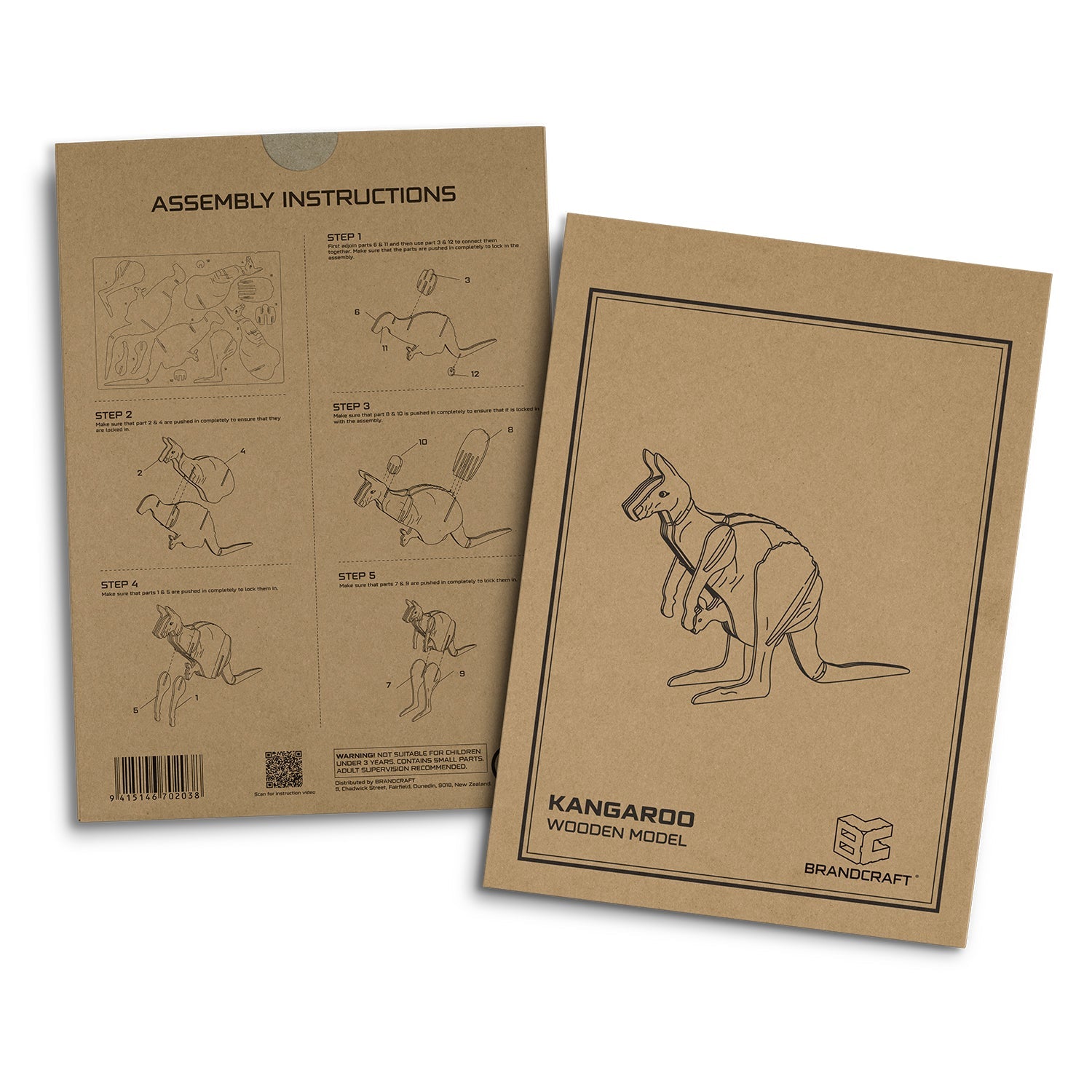BRANDCRAFT Kangaroo Wooden Model (4)