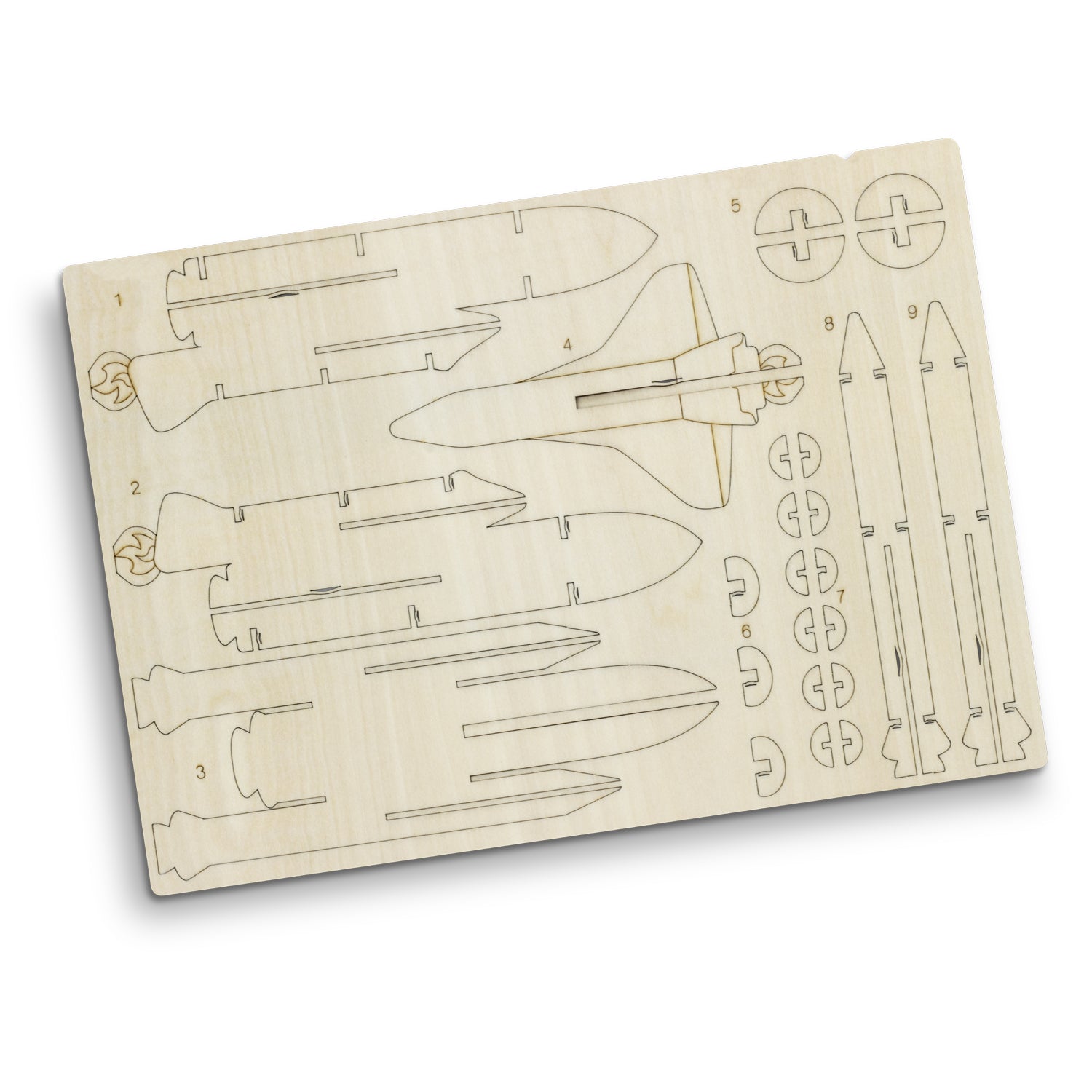BRANDCRAFT Rocket Ship Wooden Model (4)