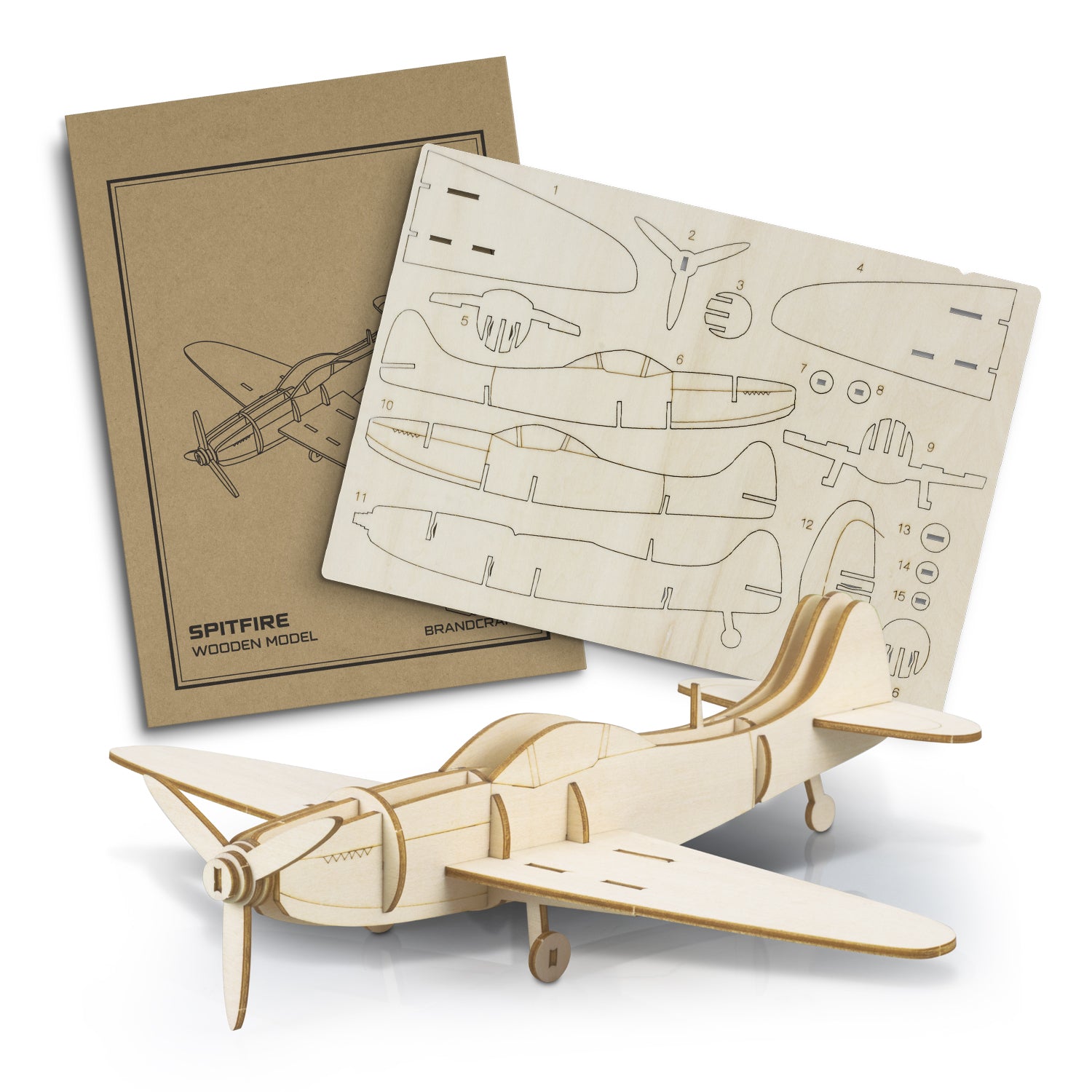 BRANDCRAFT Spitfire Wooden Model (2)