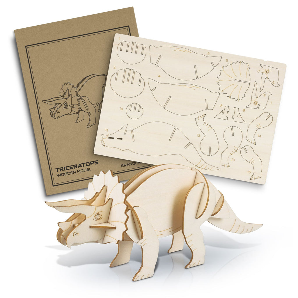 BRANDCRAFT Triceratops Wooden Model (2)