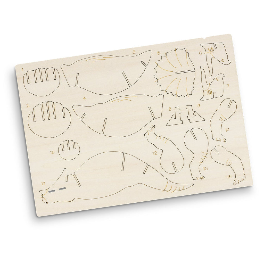 BRANDCRAFT Triceratops Wooden Model (4)