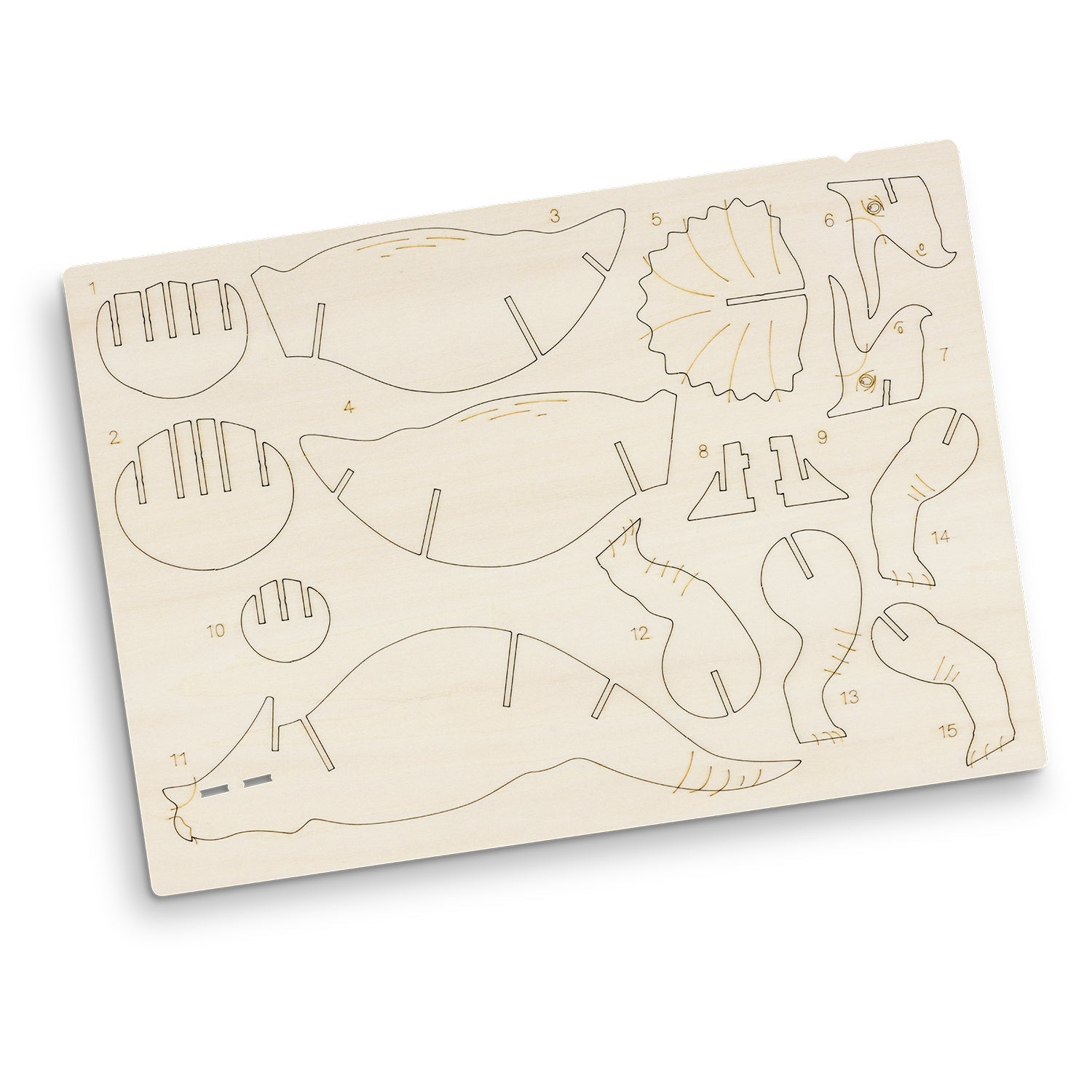 BRANDCRAFT Triceratops Wooden Model (4)