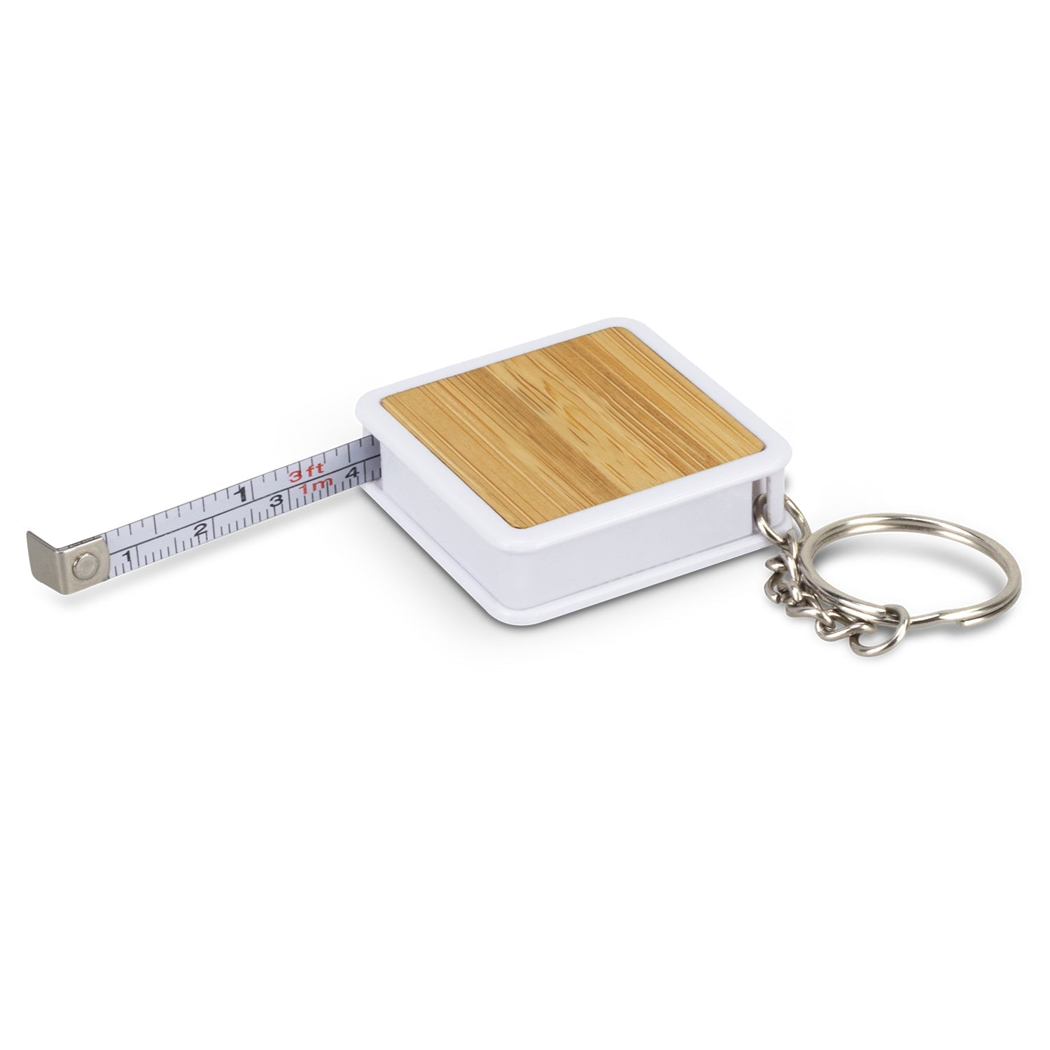 Bamboo Tape Measure Key Ring (3)