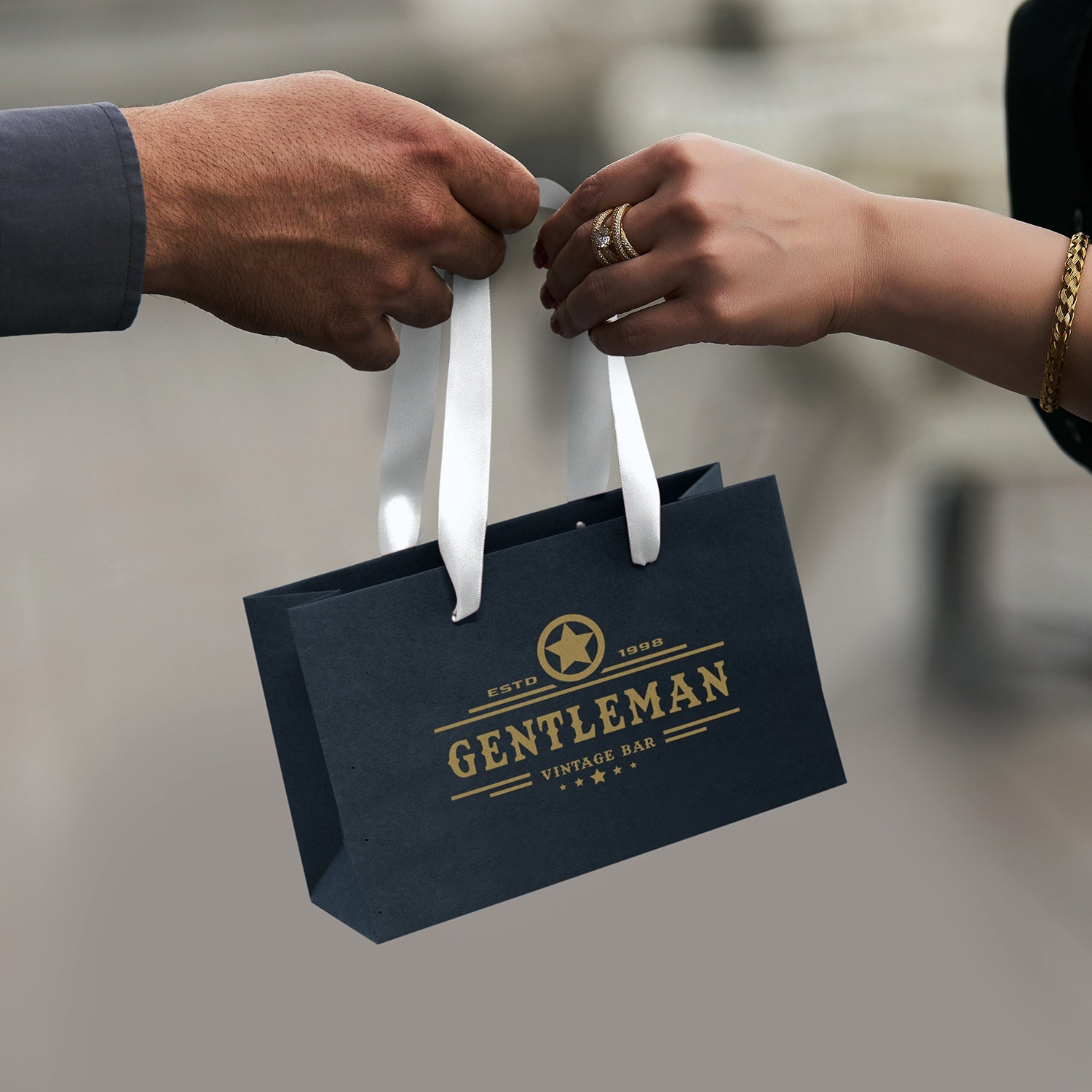 Small Ribbon Handle Paper Bag (14)