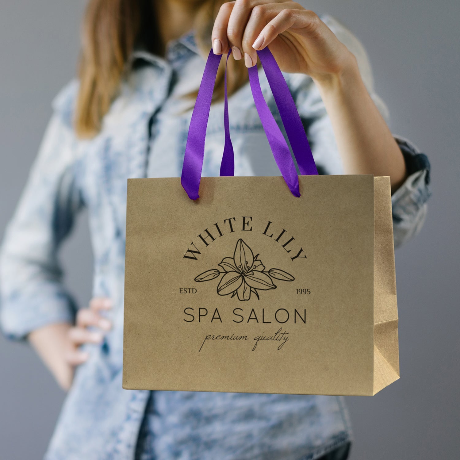 Medium Ribbon Handle Paper Bag (14)