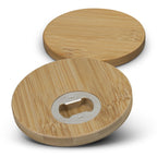Bamboo Bottle Opener Coaster - Set of 2 - Round (2)