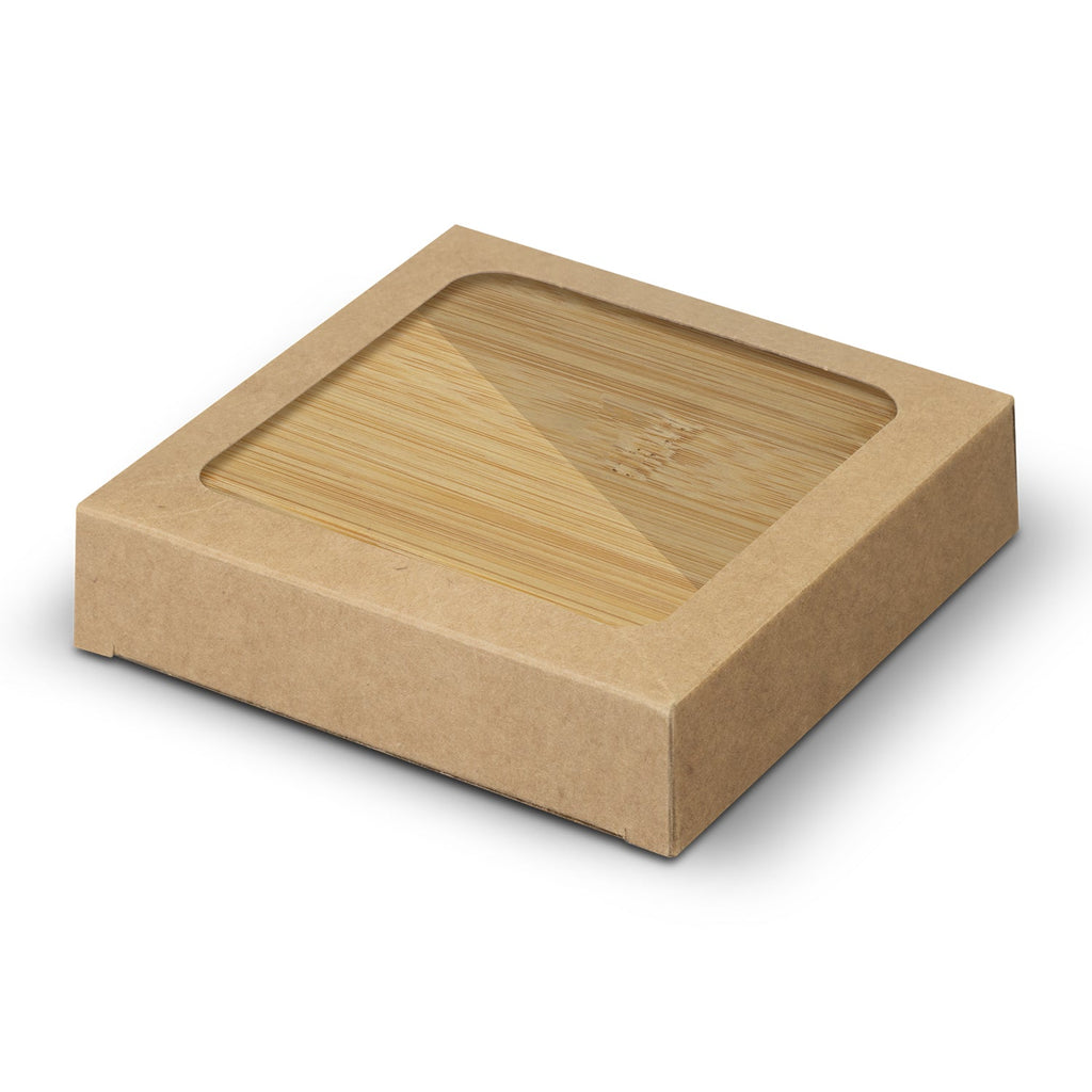 Bamboo Bottle Opener Coaster - Set of 2 - Square (3)