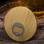 Bamboo Bottle Opener Coaster - Round (4)