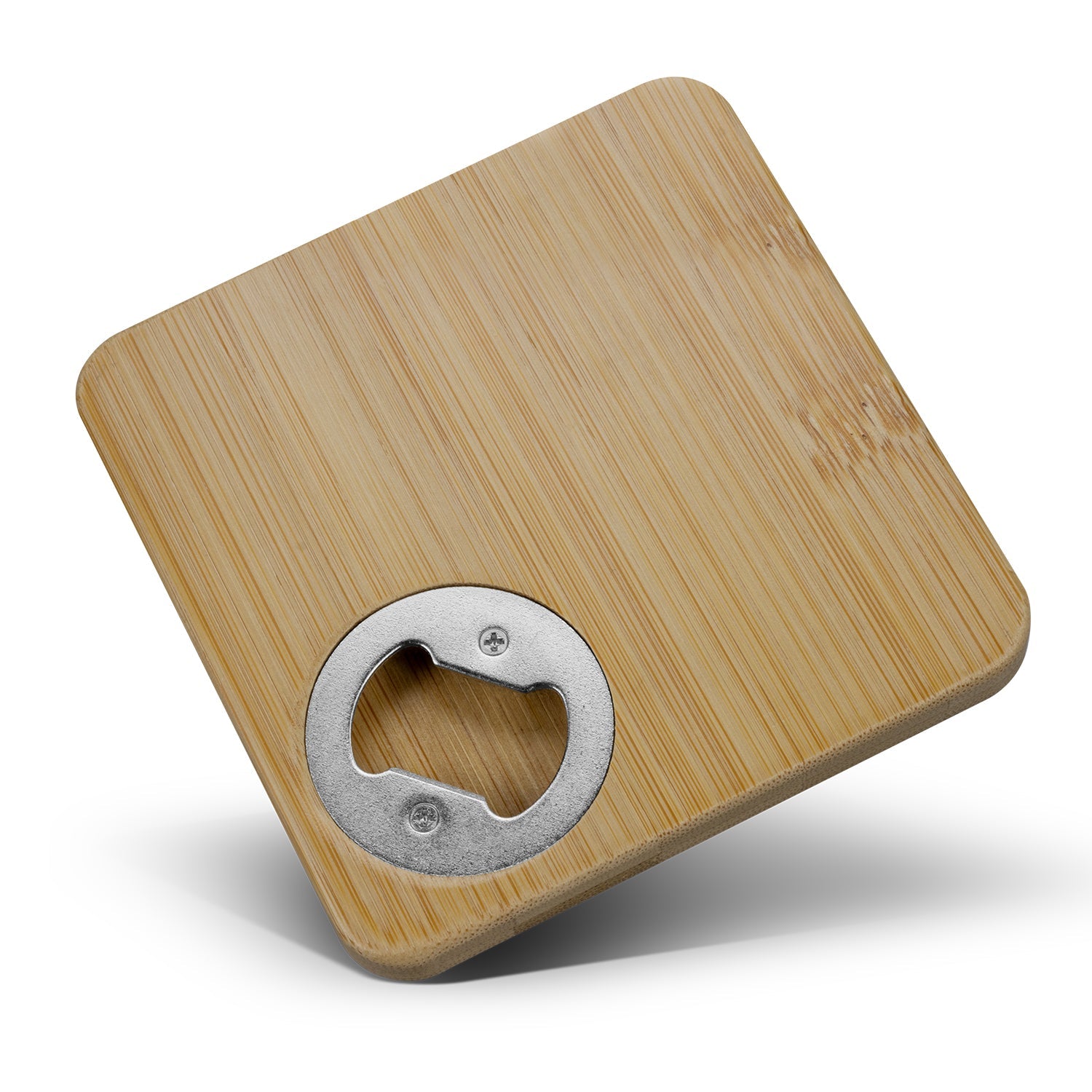 Bamboo Bottle Opener Coaster - Square (3)
