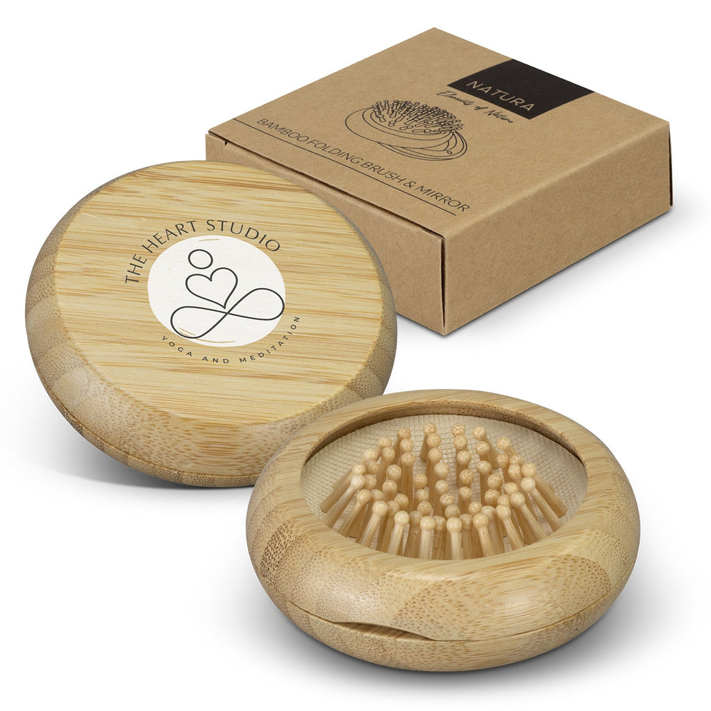 NATURA Bamboo Brush and Mirror (2)