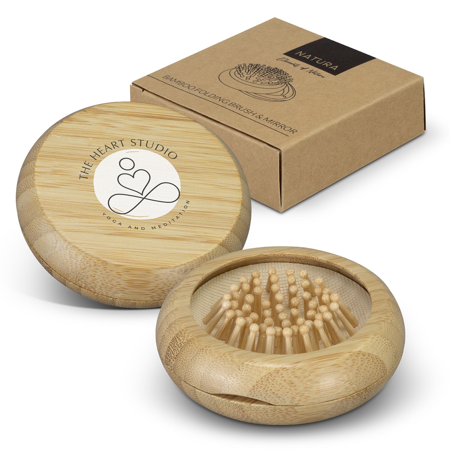 NATURA Bamboo Brush and Mirror (2)