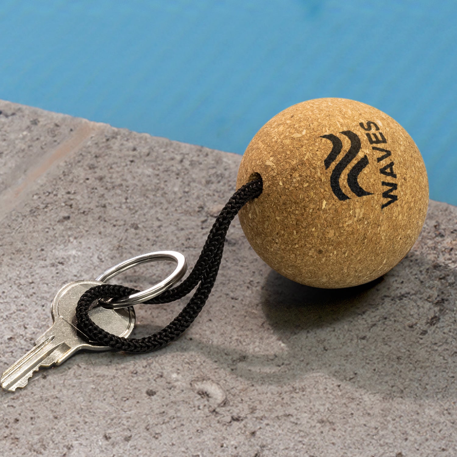 Cork Floating Key Ring - Round (5)
