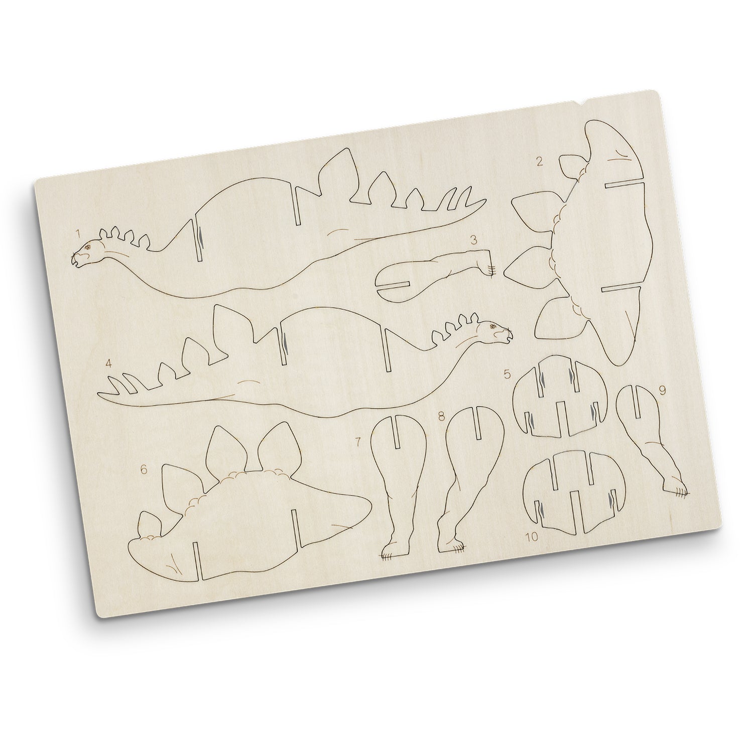 BRANDCRAFT Stegosaurus Wooden Model (4)