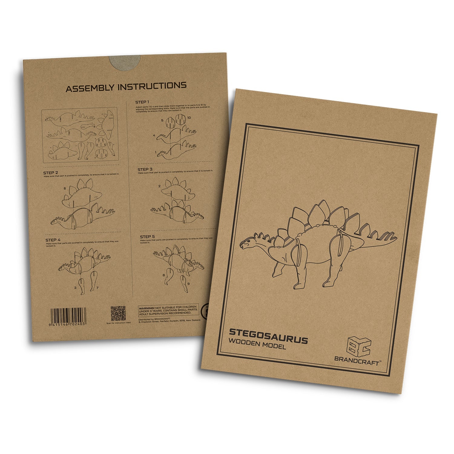 BRANDCRAFT Stegosaurus Wooden Model (5)