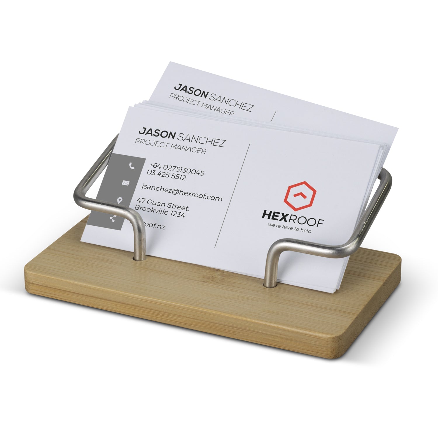 Bamboo Business Card Stand (4)
