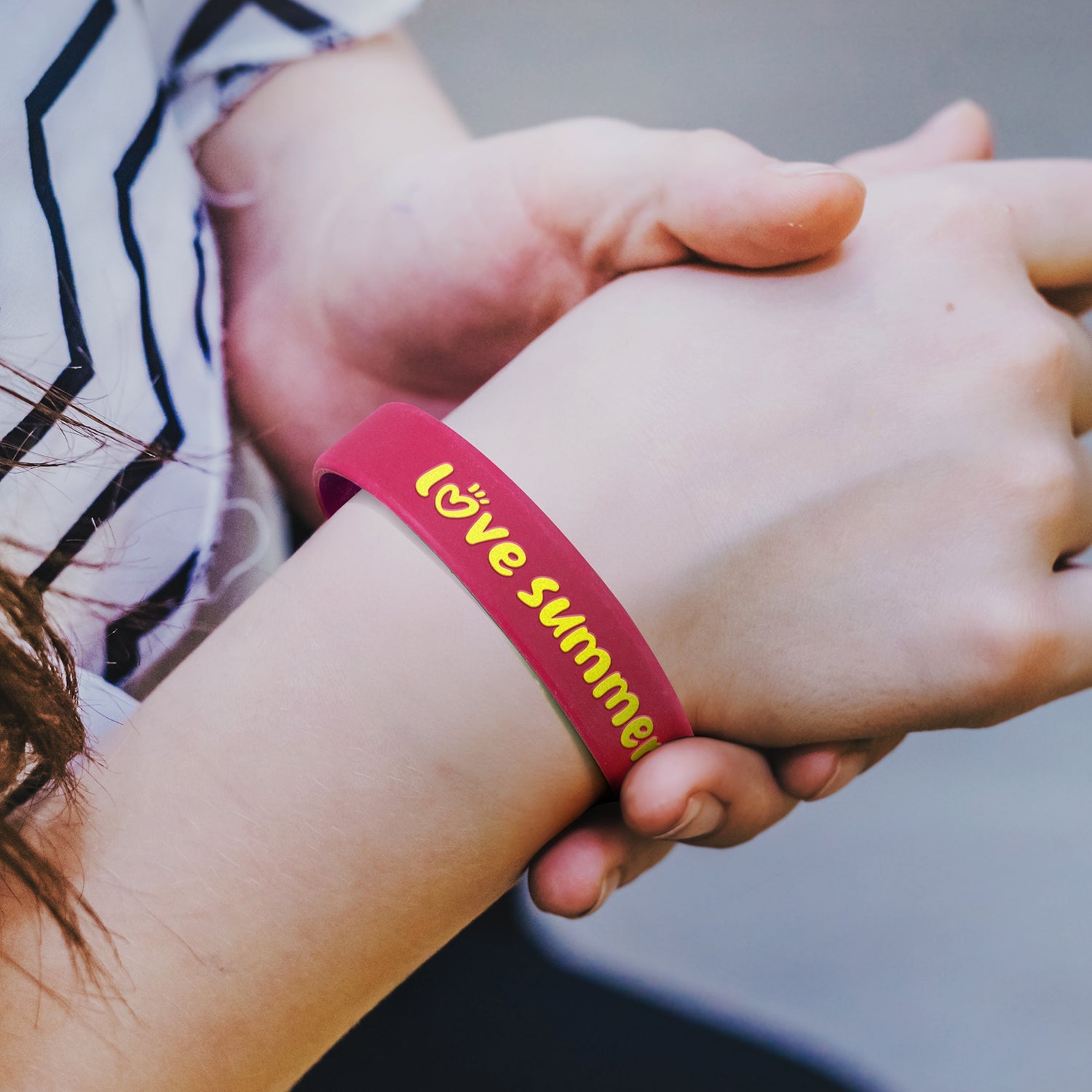 Kids Silicone Wrist Band - Embossed (19)