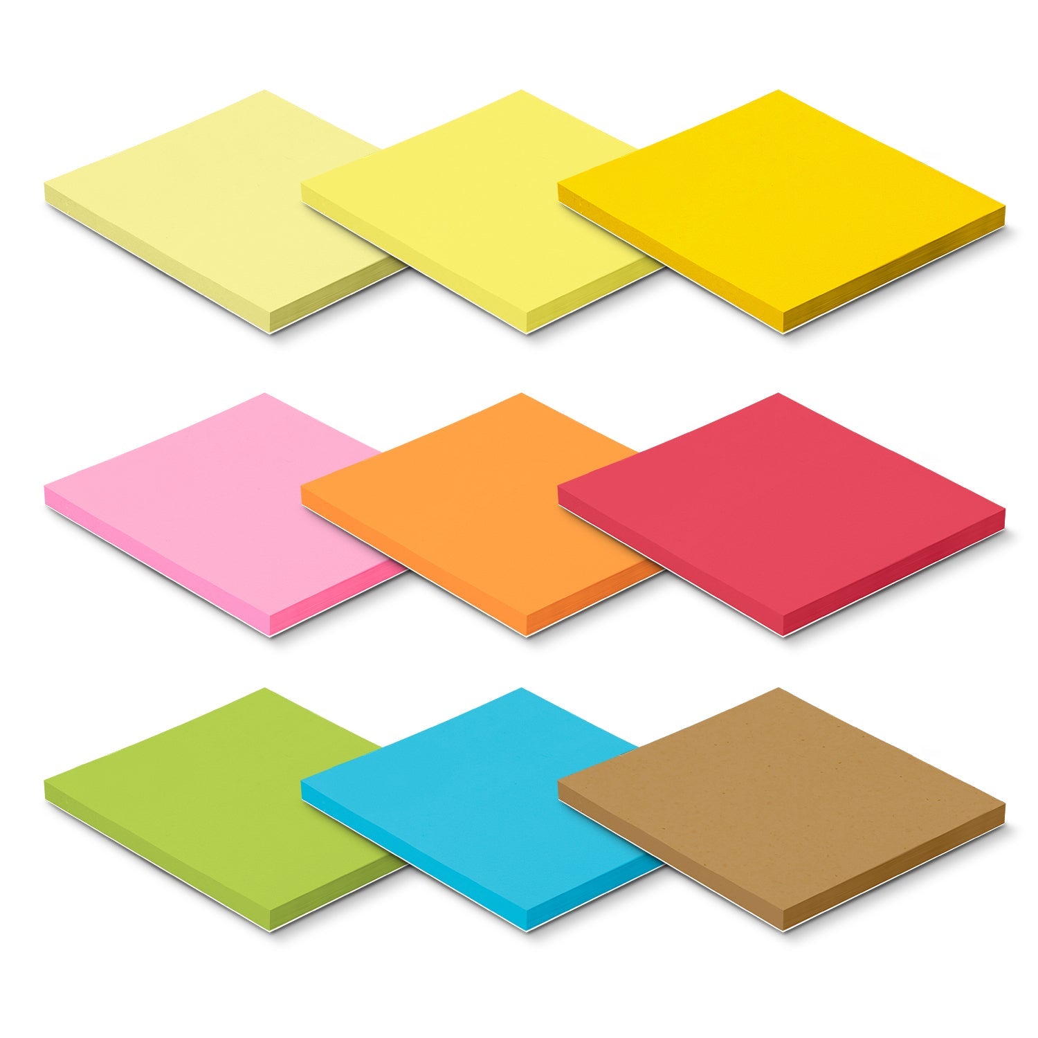 Coloured Sticky Pad 70 x 75mm - 50 Sheets (4)